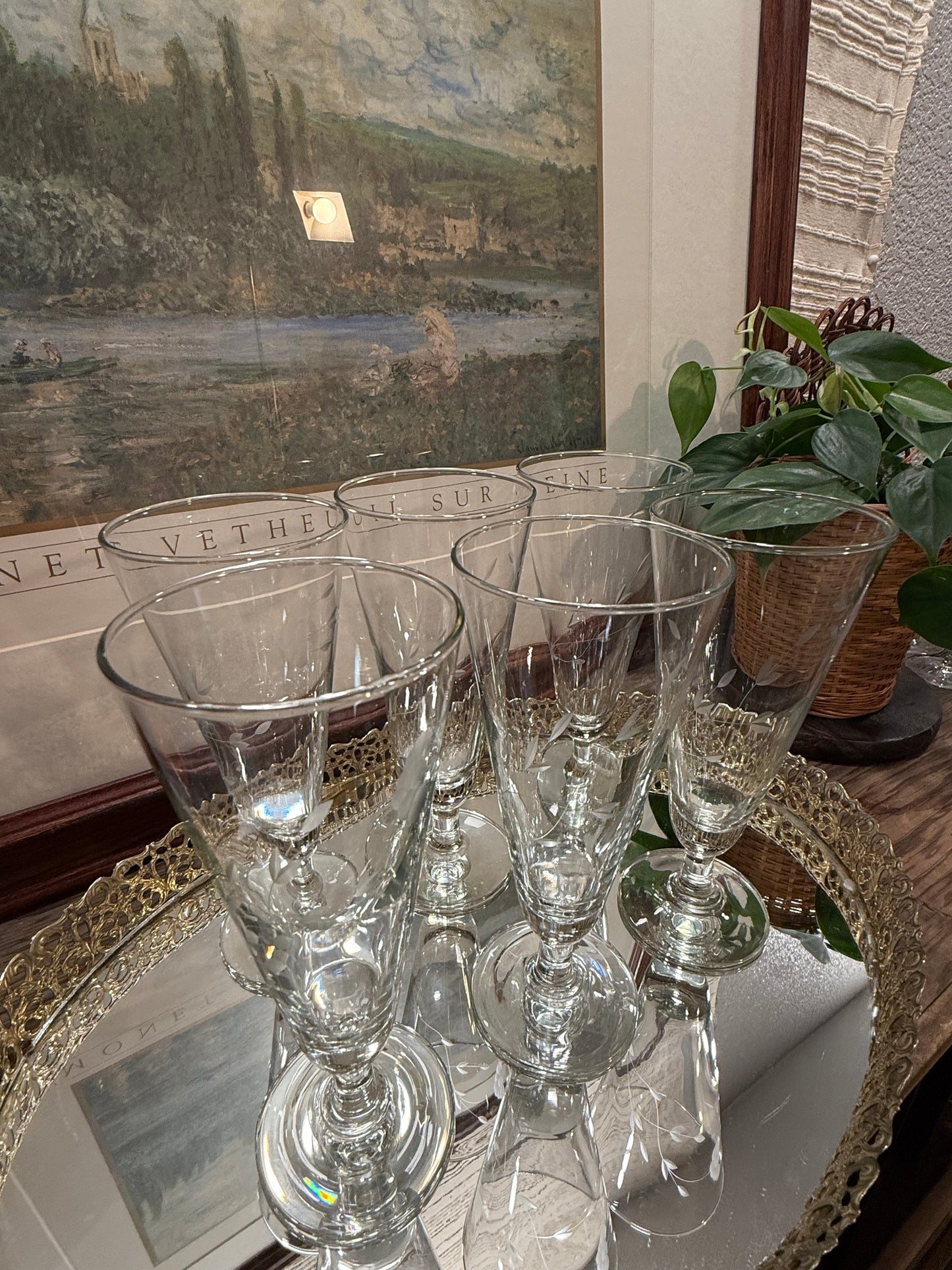 Princess House Heritage Footed Pilsner Vintage (Set of 6)