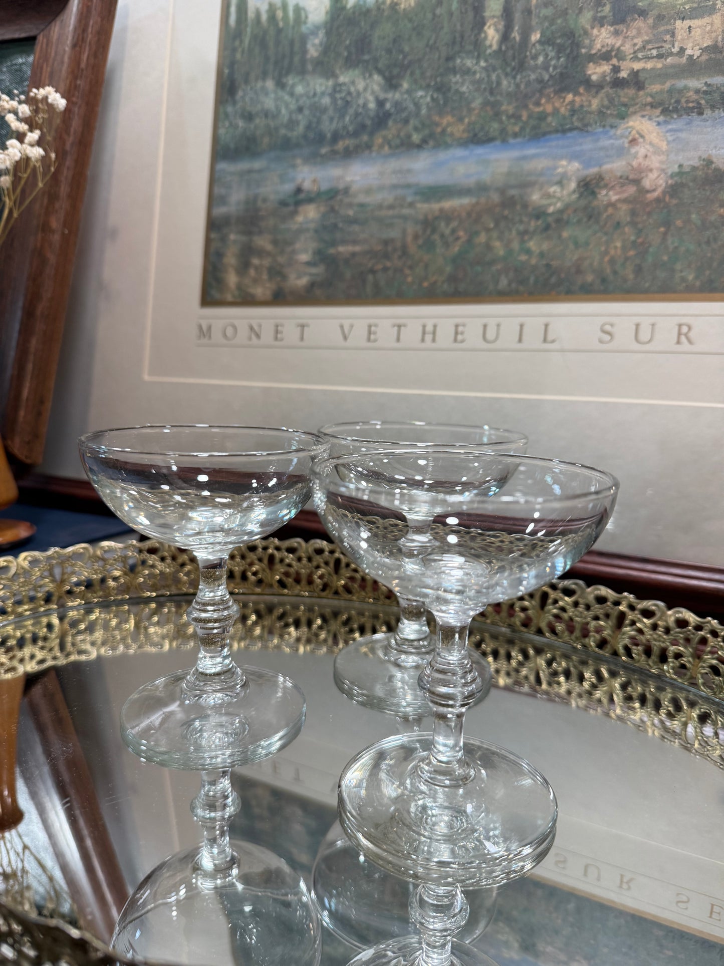 Vintage Coupe Glasses (Set of 3)