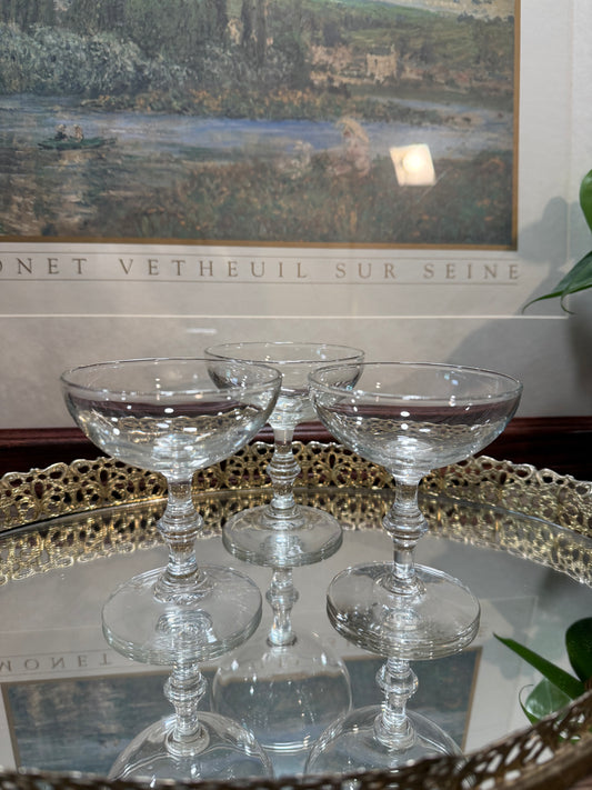 Vintage Coupe Glasses (Set of 3)